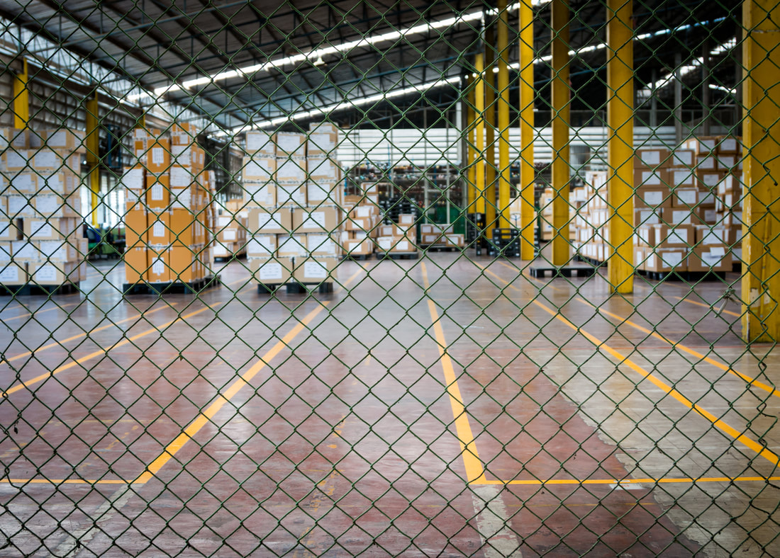 industrial commercial fencing fence contractor warehouse factory installation